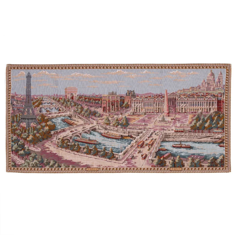 Blick auf Paris – Gobelin Wandteppich (Jacquard gewebt)