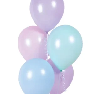 10 ballons en latex pastel assortis pour décoration multicolores