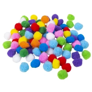 Pompons pour décoration de fête multicolores