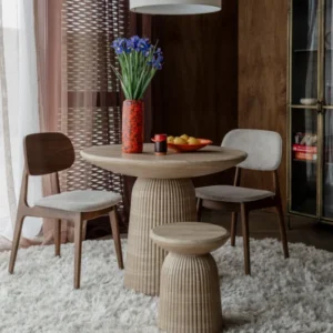 Dutchbone Stuhl Marais – Beige – im Wohnambiente