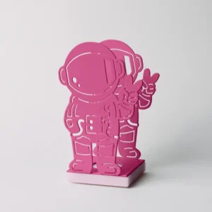 Windlicht Metall MILCHSTRAßE ASTRONAUT RAL 4010 Telemagenta glänzend