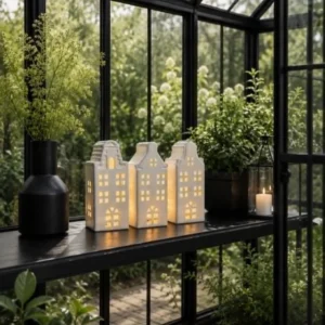 Lichthäuschen mit LED - WHITE MIX