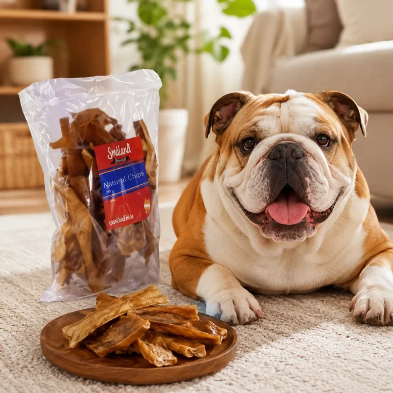 Smaland Natural Chips 900 g – natürliche luftgetrocknete Kauknochen aus Büffelhaut