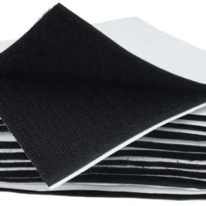 Klett-Pads 10Stück, selbstklebend 2-lagig, 10x10cm, schwarz