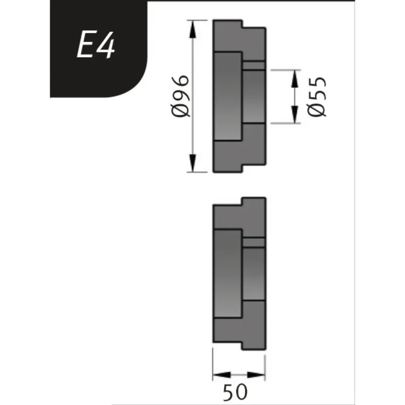 Produktbild von Biegerollensatz Typ E4, Ø 96 x 55 x 50 mm