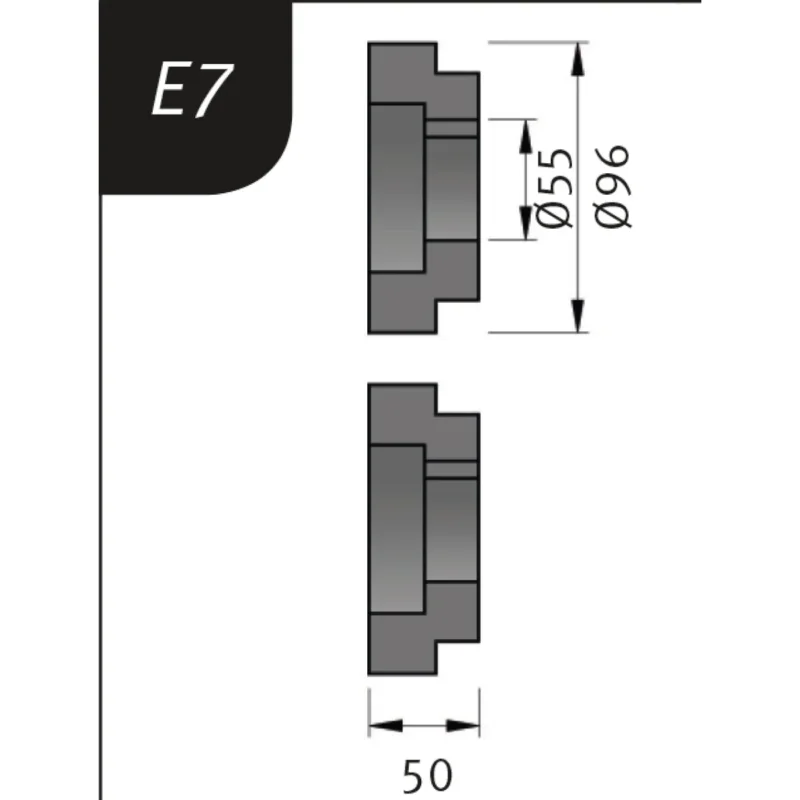 Produktbild von Biegerollensatz Typ E7, Ø 96 x 55 x 50 mm
