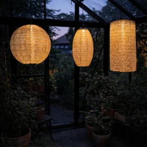 Zylinderlampe mit Solarzellen - SUMMER GOLD