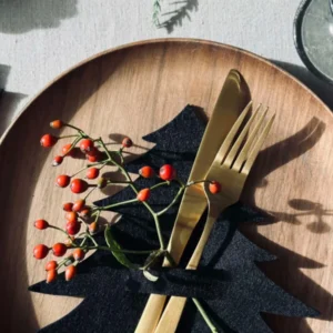 Weihnachtsbaum zur Tischdekoration - Schwarz, 4 Stk