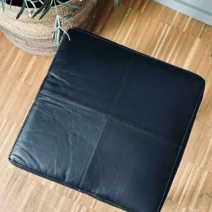 Sitzkissen Tokyo aus Leder - 40x40 Schwarz