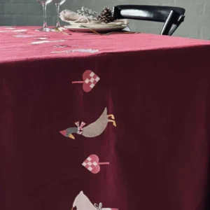Weihnachtstischdecke 140x240 - Stickerei mit Enten