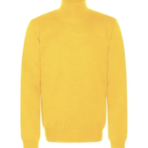 Rollkragenpullover aus Merinowolle | Gelb