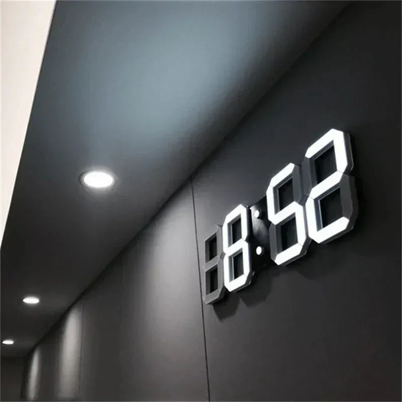 Digitale 3D LED Wanduhr – Modernes Design mit Dimmfunktion und optimaler Sichtbarkeit