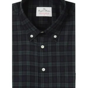 Brushed Cotton Shirt Button Down | Blackwatch