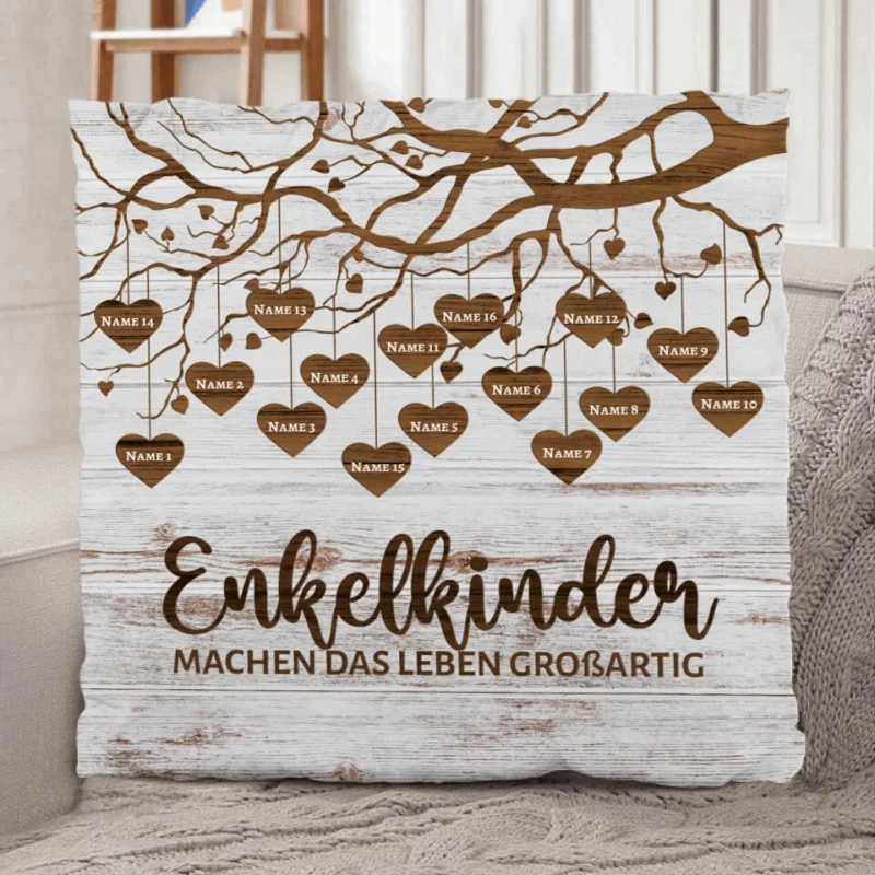 Personalisiertes Foto-Kissen für Oma & Opa Meine Enkelkinder