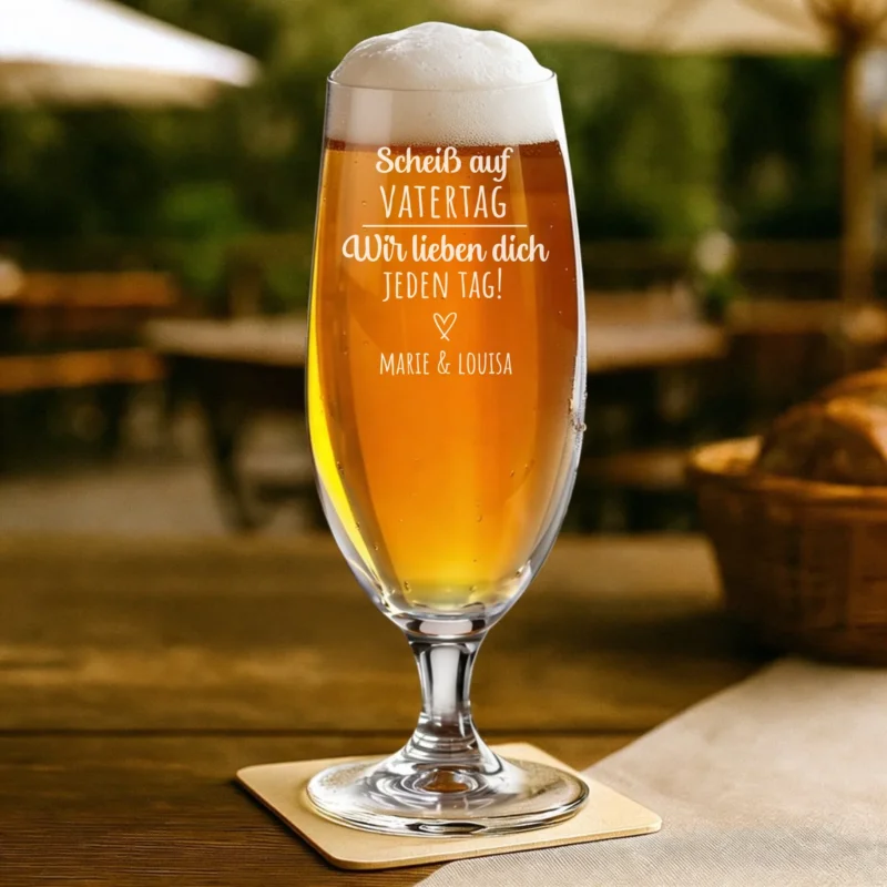 Personalisiertes Geschenk - Bierglas 330ml - mit persönlichem Gravur