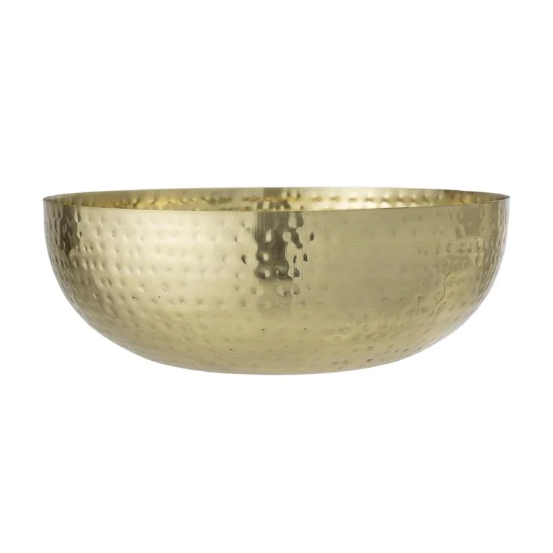 Bloomingville Mettemarie Schale Gold 36cm Metall große Dekoschale Schüssel dänisches Design