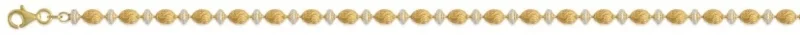 Italienische SATURNO Armband, 925 Silber vergoldet und platiniert ca. 18 cm ca. 5,30g
