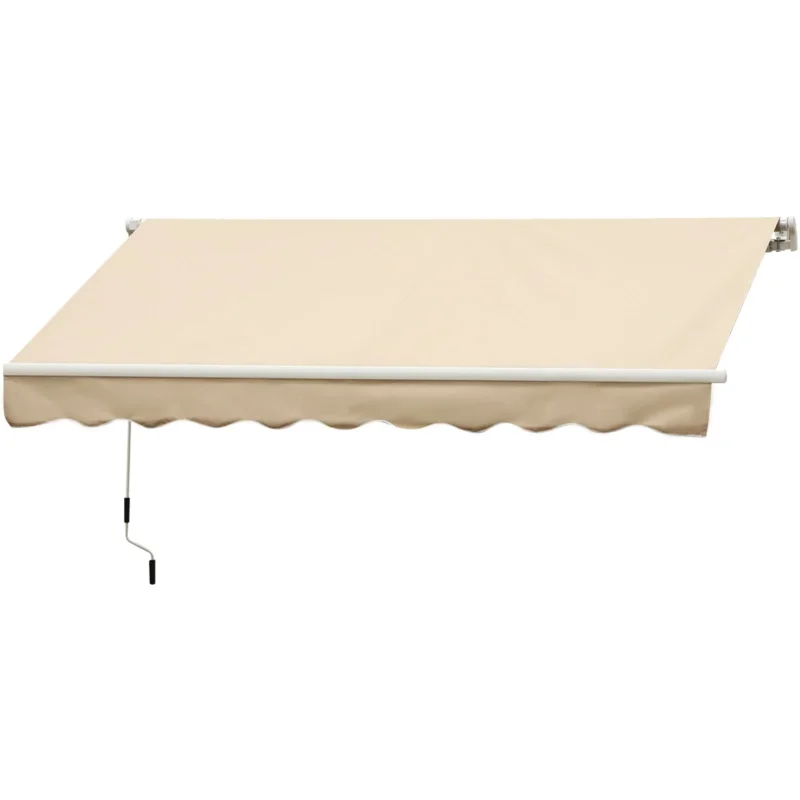 easycomfort easycomfort tenda da sole avvolgibile a parete da esterno impermeabile in alluminio beige 3x2.5m