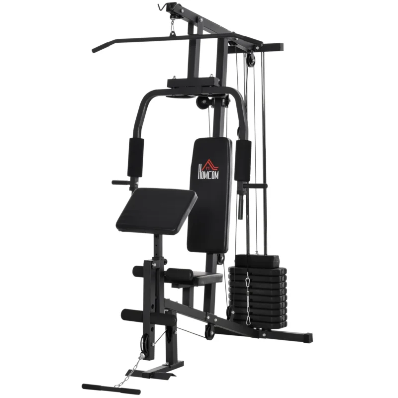 easycomfort easycomfort stazione fitness multifunzione per allenamento a casa e professionale in acciaio 148x108x207 cm nero