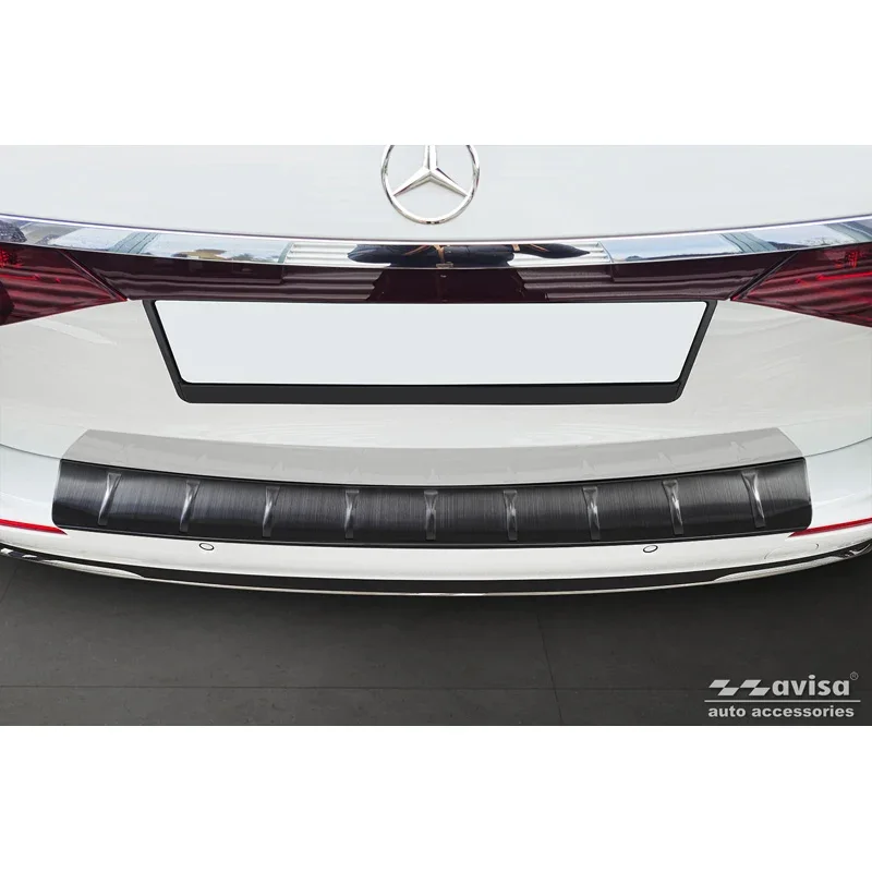Avisa, Heckstoßstangenschutz, Schwarz Edelstahl, Passt für Mercedes E-Class (S214) Estate 2023-, 'Ribs'