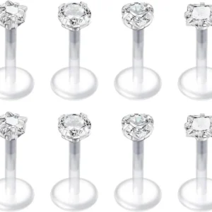 Klare Flexibles Lippenpiercing Tragus Helix Labret Piercing 16G