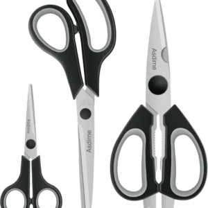 Multifunktionale Küchenschere Set 3Pcs Edelstahl Schwarz/Grau