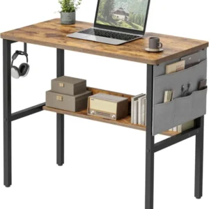 Schreibtisch CubiCubi 80x40 cm PC-Tisch Braun stabil