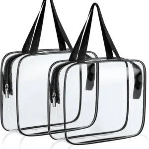 Transparente Kosmetiktasche 2er Set für Reisen - TSA-zugelassene