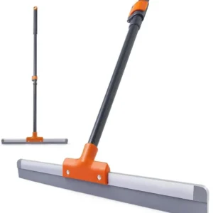 Wasserschieber Bodenabzieher mit Teleskopstiel Silikon Orange Grau