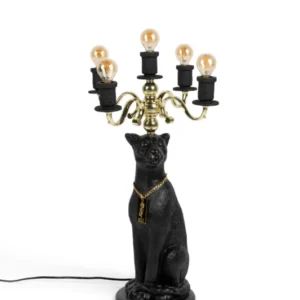 Bold Monkey Stehleuchte Proudly Crowned Panther – Schwarz – Produktansicht