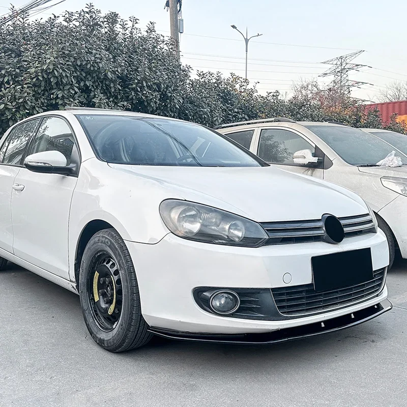 AutoStyle Frontspoilerlippe geeignet für Volkswagen Golf VI 2008-2012 excl. GTi/R (Hochglanzschwarz ABS)