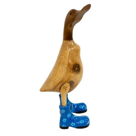 Jojo Living Holzente mit blauen Stiefeln 32 cm