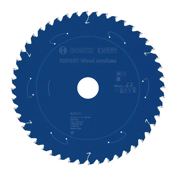 Produktbild von EXPERT Wood Kreissägeblatt, 216x1,7x30 mm, Z48, Spanwinkel 5°