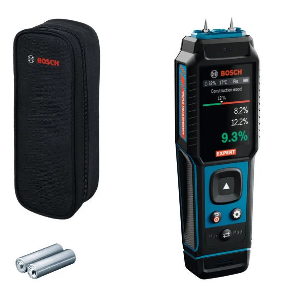 Produktbild von Bosch Expert Feuchtigkeitsmessgerät EXMM3-17 mit Batterien & Tasche