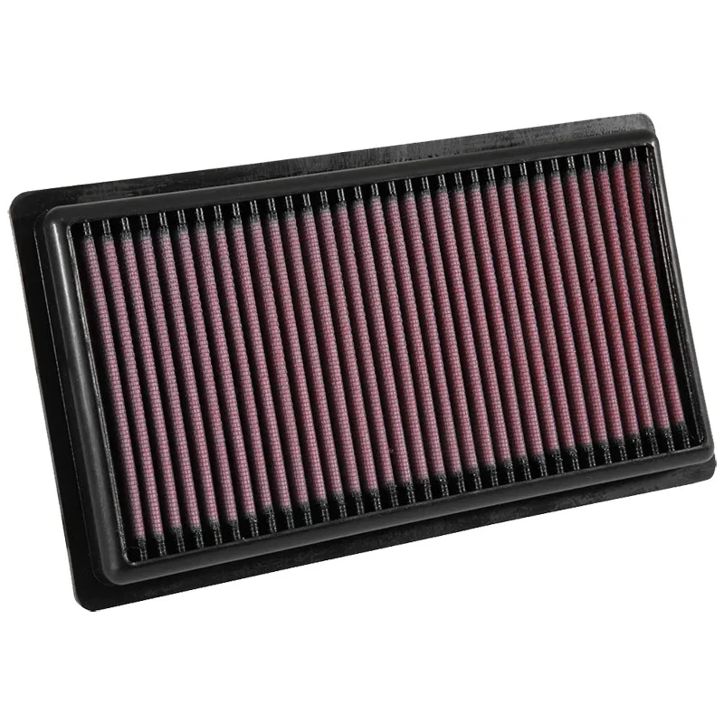 K&N, Tauschluftfilter passend für Fiat 500X 1.0 & Jeep Renegade 1.0 TGDi & Toyota C-HR 1.2 2016- & Camry 2.5 Hybrid 2018- / Corolla 1.8&2.0 2019- (33-3080), Baumwolle, Rot