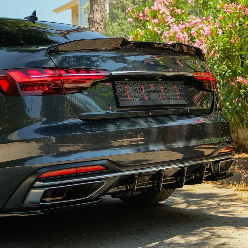 OneWay, Frontlippe, glanzschwarz, passt zu Audi A4 (B9) Sedan/Avant Facelift (2019-2024) exkl. S4/S-Line