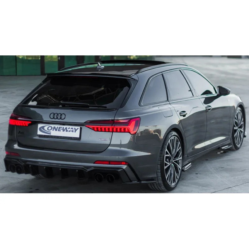OneWay, Kofferraumspoiler, glänzend schwarz, passend für Audi A6 S-Line/S6 C8 Avant (2018-), 'Sporty Design'