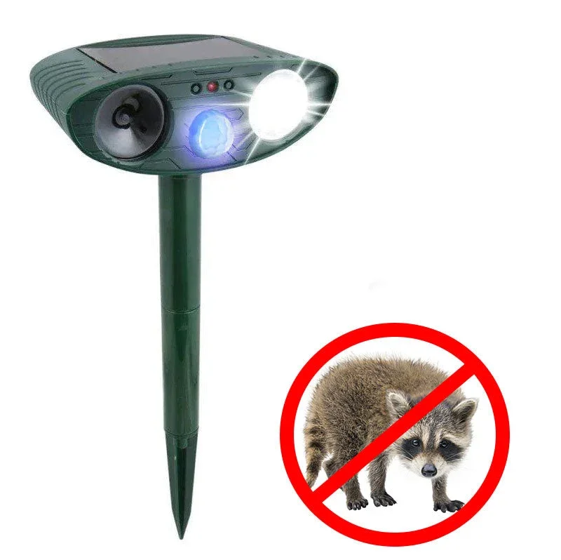 Karnz | Waschbär Outdoor Ultrasonic Repeller - Solarbetriebener Ultrasonic Tier- und Schädlingabwehr - Befreien Sie sich innerhalb von 48 Stunden von Waschbären