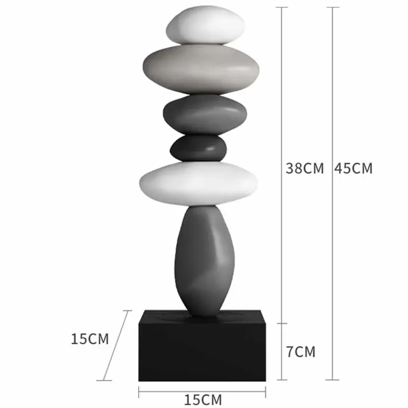 Zen Stein Stapel Ästhetische Wohnkultur
