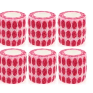 GRIFF BANDAGEN Tape Fixierbinden 5cm x 4,5m Rolle Rot / Weiß
