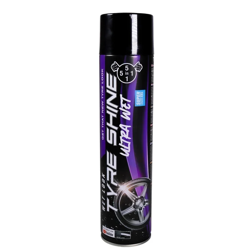 5in1, Tire Shine Ultra Wet, 650 ml, Revitalisiert und schützt Reifen, tiefer Glanz, UV-Schutz