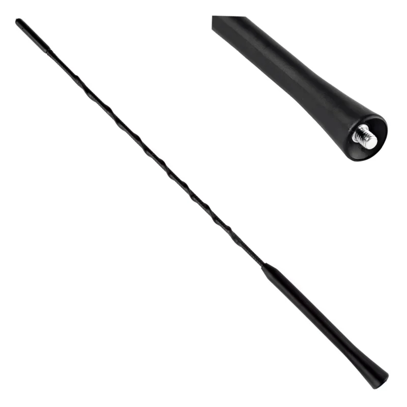 AMiO AMiO FM/AM Auto Antenne Mini Universeel met 5mm Adapter Zwart (40 cm) AMiO 1