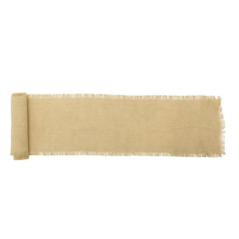 Bloomingville Janavi Tischläufer Gelb Jute 550 cm Weihnachts-Tischdeko