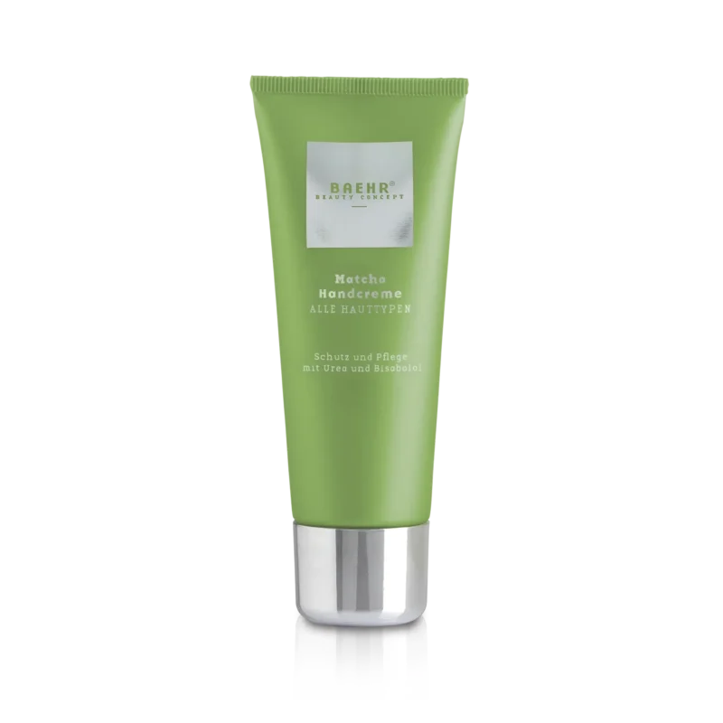 BAEHR beauty concept Matcha-Handcreme – feuchtigkeitsspendend für trockene Hände, 75ml, Tube