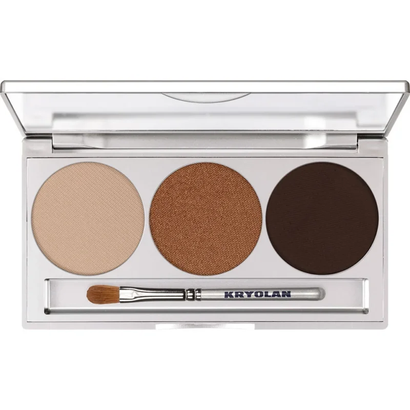 KRYOLAN Eye Shadow Trio Set - Smokey Collection - beige – magnetisch, 7.5g, offen