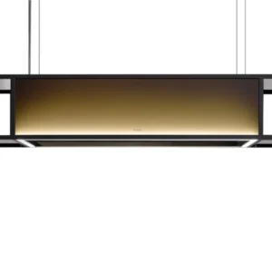 Berbel Skyline Frame BIH 160 SKF permalyt® Inselhaube 160 cm Dekor Glas Schwarz