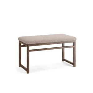 by Crea® Holzbank ALVA Dunkle Eiche Bouclé Greige - Sir Henrys