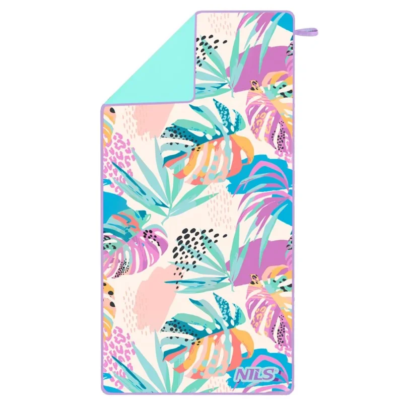 NILS Mikrofaserhandtuch 160x80 cm Flora - schnelltrocknendes Handtuch für Camping, Strand & Sport