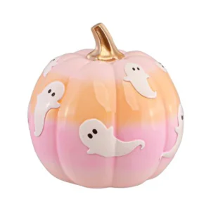 Halloween Deko-KÃ¼rbis Farbverlauf 14,8 cm mit Geistern
