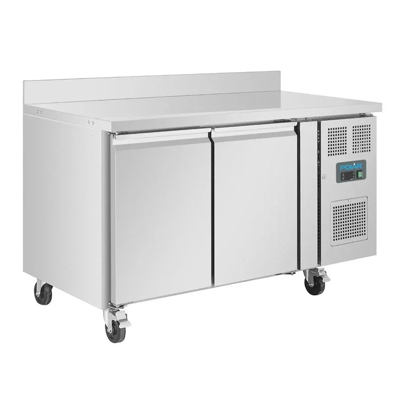 Polar Serie U 2-türiger Edelstahlgefrierschrank mit Spritzschutz 282L